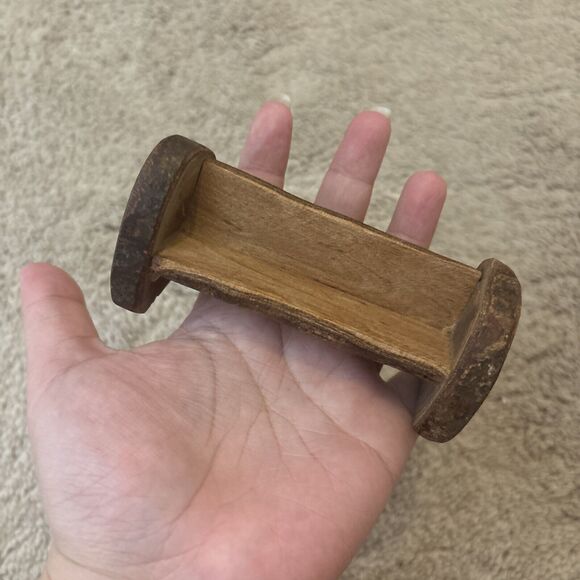 Unique Solid Wooden Miniature Doll decor furniture handmade Bench - Picture 4 of 10